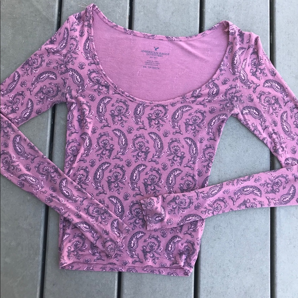 Long sleeve crop top
